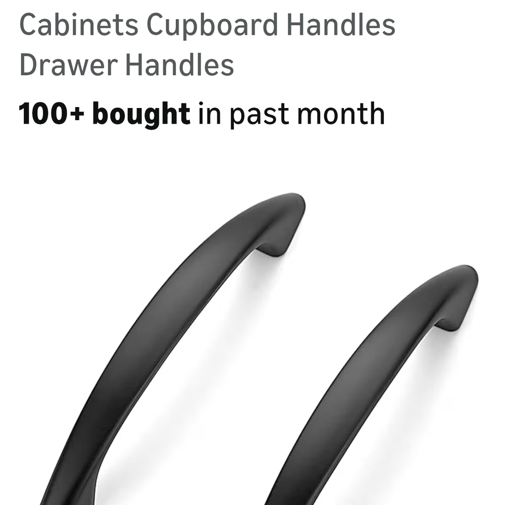 Modern Matte Black Cabinet Handles. 30.   2 Boxes.  Total 60.  Very Elegant.